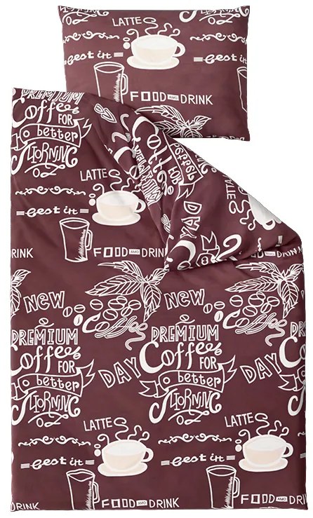 PrzytulneMieszkanie.pl PrzytulneMieszkanie.pl Pościel bawełniana COFFEE brązowa
