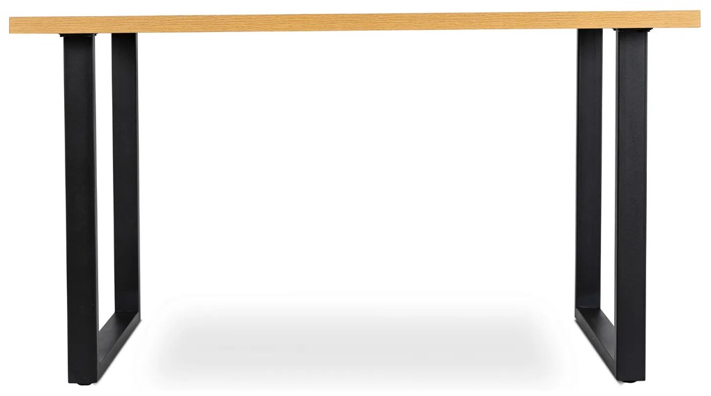 Stół Prostokątny GLOS 135 cm Dąb Złoty/Czarny do Jadalni Nowoczesny Loft