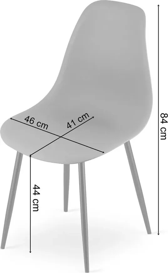 Niebieskie minimalistyczne krzesło metalowe M1-N61