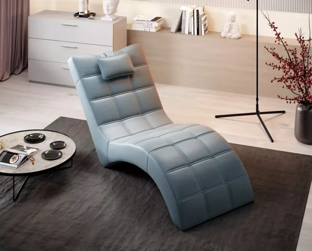 Nowoczesny szezlong Londi z poduszką chesterfield
