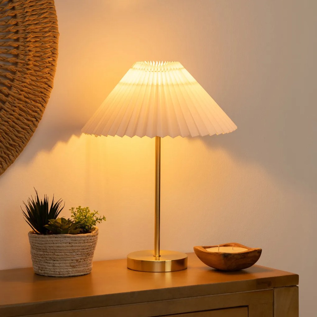 Lampa stołowa origami JILING plisowany klosz, Ø 37 cm