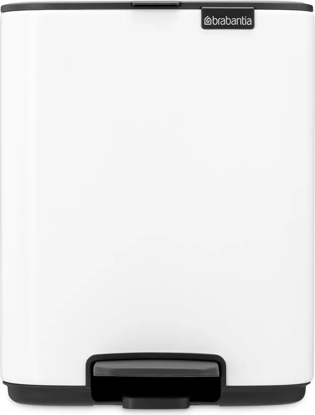 Biały stalowy kosz na śmieci z pedałem 7 l Bo – Brabantia