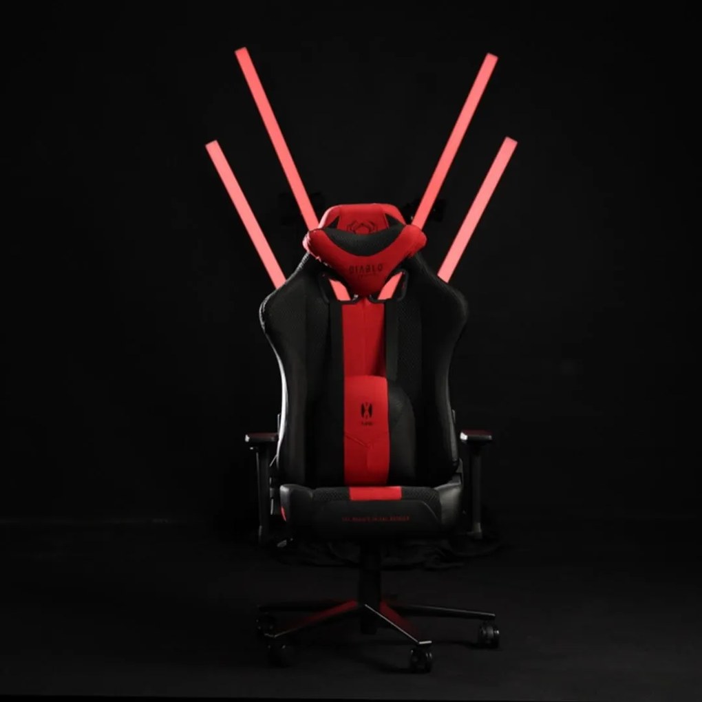 Materiałowy fotel gamingowy Diablo X-Player 2.0 Normal Size, Frost White