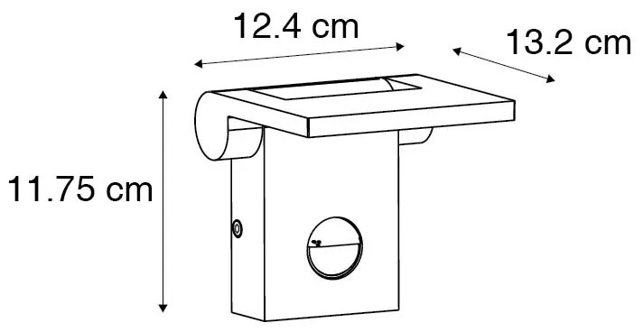 Zewnetrzna Kinkiet / Lampa scienna zewnętrzny szary w tym LED IP54 z czujnikiem ruchu - Zane Nowoczesny Oswietlenie zewnetrzne