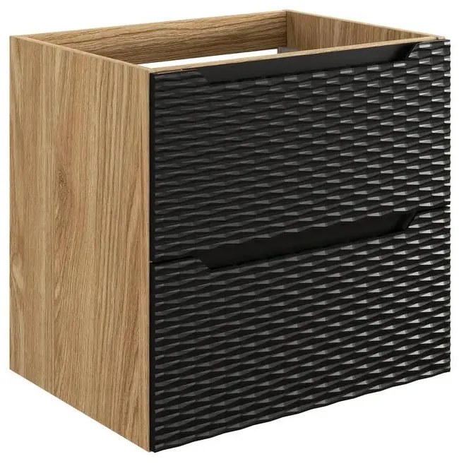 Szafka pod umywalkę OCEAN BLACK 82-60-2S 60cm dąb olejowany/czarna COMAD