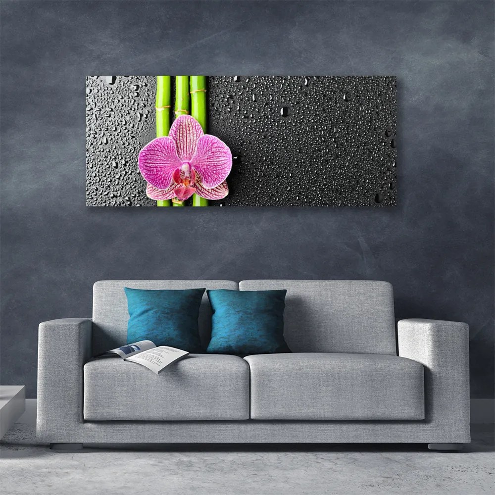 Obraz canvas na ścianę Orientalny Bambus i Kwiaty