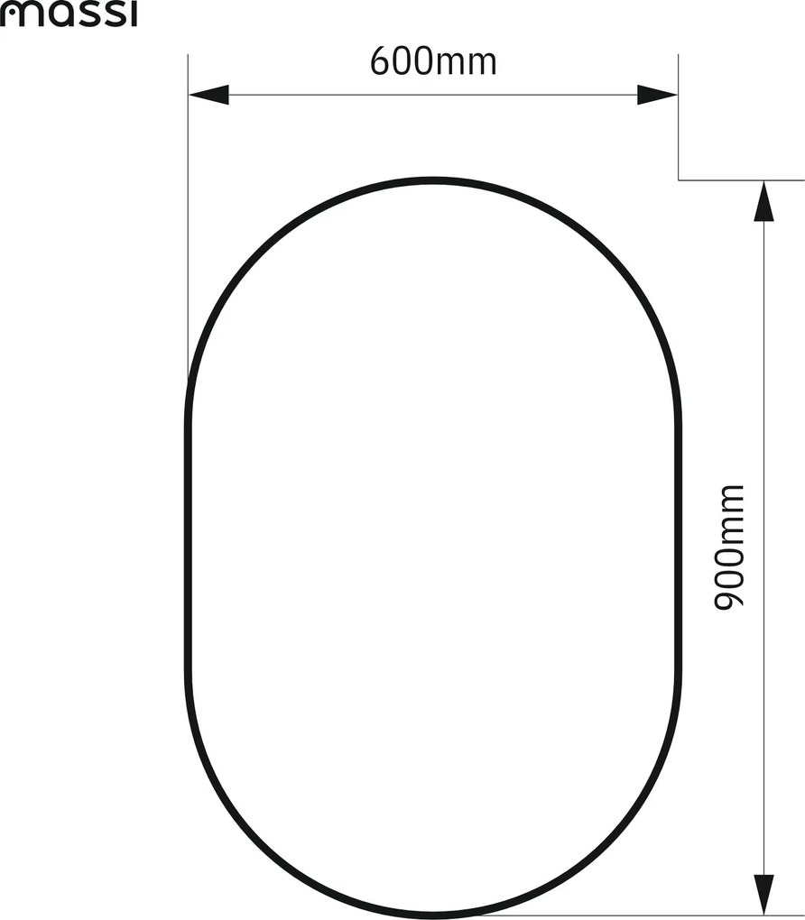 Massi Lustro owalne PLATAN | Różne rozmiary | Różne kolory szkła : Kolor - Brąz, Rozmiar - 60 x 90 cm