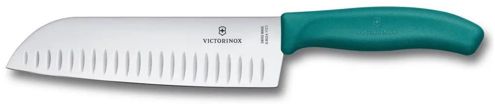 Victorinox - Nóż kuchenny Santoku SWISS CLASSIC 17 cm turkusowy