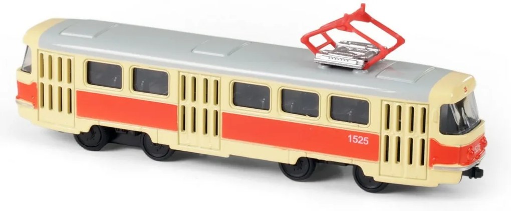 Czeski metalowy tramwaj retro Rappa, 16 cm