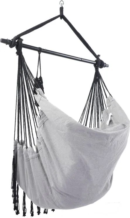 MIADOMODO Wiszący fotel bujany, szary