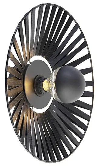 Rustykalna lampa ścienna czarna 40 cm - Leia Rustykalny / Vintage Oswietlenie wewnetrzne
