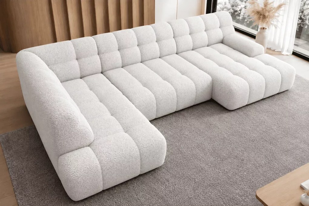 Narożnik Cocoon XL – duży narożnik do salonu z elektrycznie regulowanym siedziskiem 366 cm