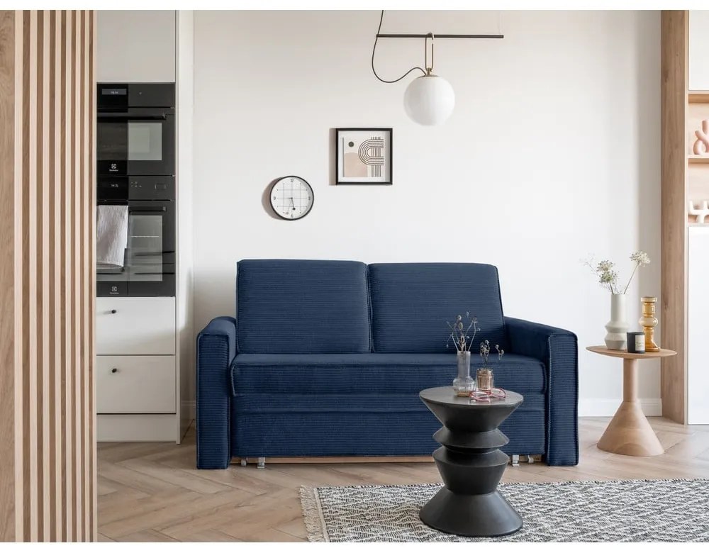 Ciemnoniebieska rozkładana sofa 168 cm Lucky Lucy – Miuform