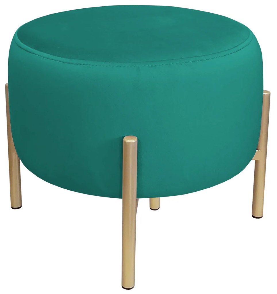 Pufa OLA LOFT ławka podnóżek metal złota MG20