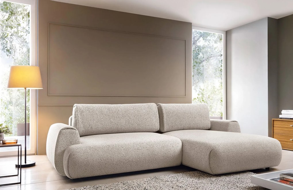 Melanżowy narożnik nowoczesny jasny popiel Z4-M99