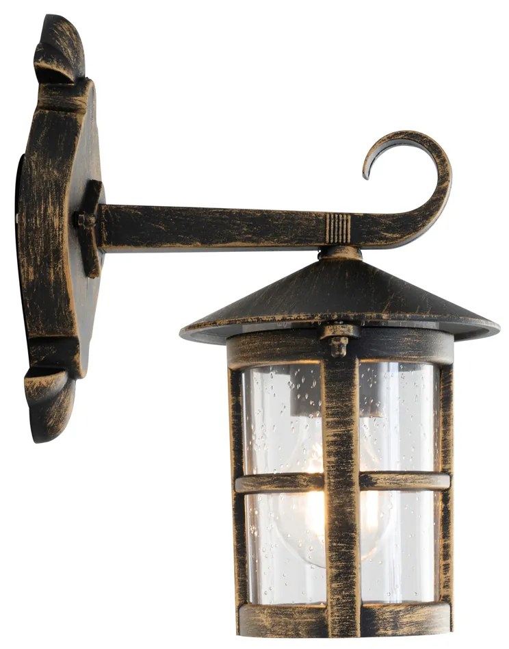 Zewnetrzna Klasyczna lampa ścienna zewnętrzna antyczne złoto IP44 - Herb klasyczny/Antyczny Oswietlenie zewnetrzne