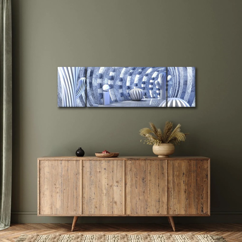 Obraz - abstrakcja 3D (170x50 cm)