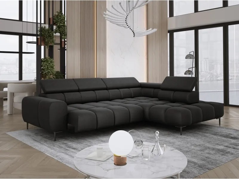 Narożnik PLAZA L Prawostronny w tkaninie Promocyjnej SOLAR 99 WERSAL