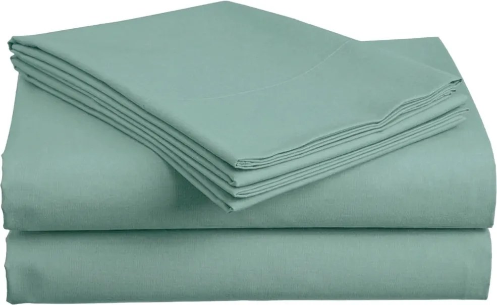 PrzytulneMieszkanie.pl Bawełniane prześcieradło 140x240 cm pistacjowe, 100% bawełna