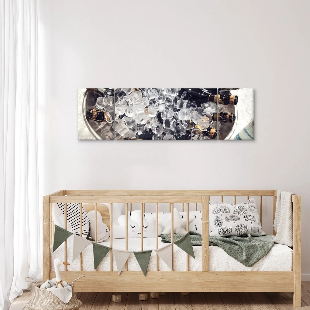 Obraz - szampan w lodzie (170x50 cm)