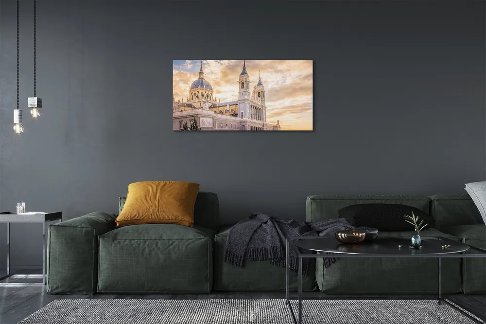 Fotoobraz na płótnie Katedra w Blasku Zachodzącego Słońca