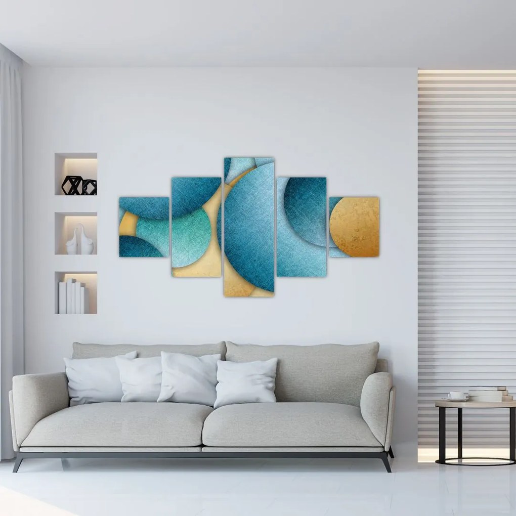 Obraz kręgów abstrakcji (125x70 cm)