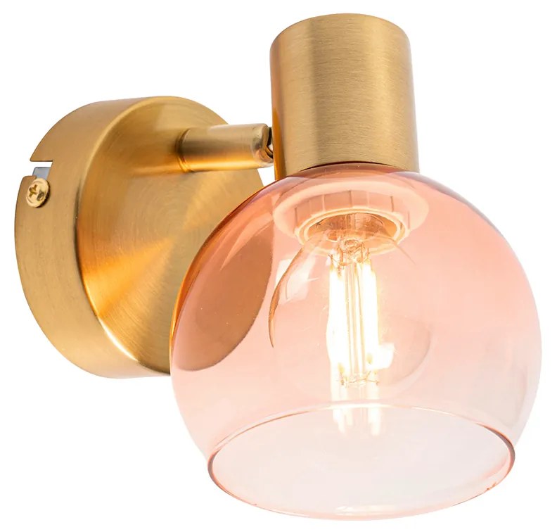 Inteligentny reflektor złoty z różowym szkłem z WiFi P45 - Vidro