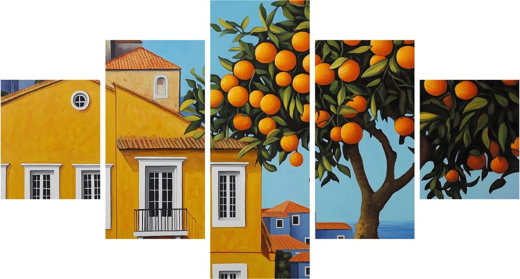 Obraz - Drzewo pomarańczowe (125x70 cm)