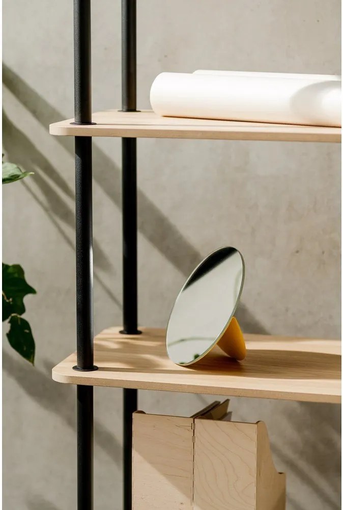 Regał w dekorze dębu w naturalnym kolorze 80x127x35 cm Teidi – noo.ma