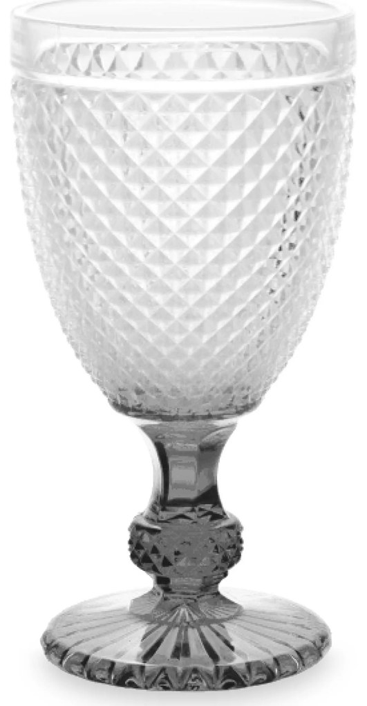Kieliszek do wody z kryształowym wzorem, 256 ml, 6 sztuk