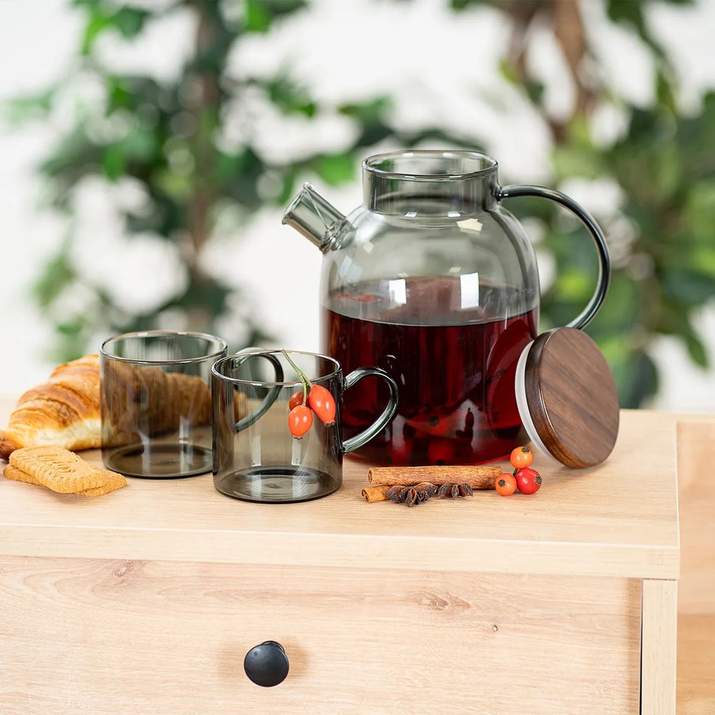 4Home Zestaw kubków szklanych Haze 250 ml, 2 szt.