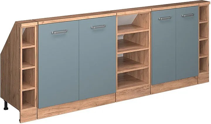 Szafka kuchenna na dach skośny niebiesko-szary 215x46x81.6 r-line