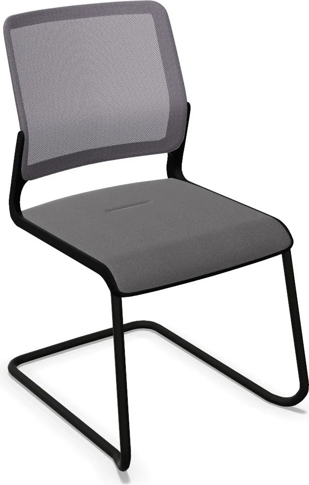 Krzesło konferencyjne na płozie Xilium Frame Chair CF Mesh oparcie siatkowe