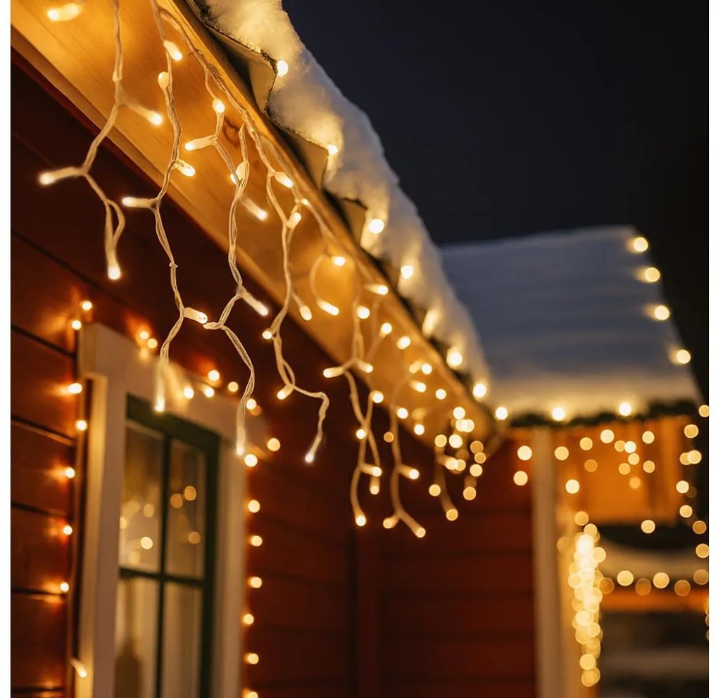 Brilagi - Zewnętrzny łańcuch świąteczny LED 360xLED/8 funkcji 14m IP44 ciepła biała sople świetlne