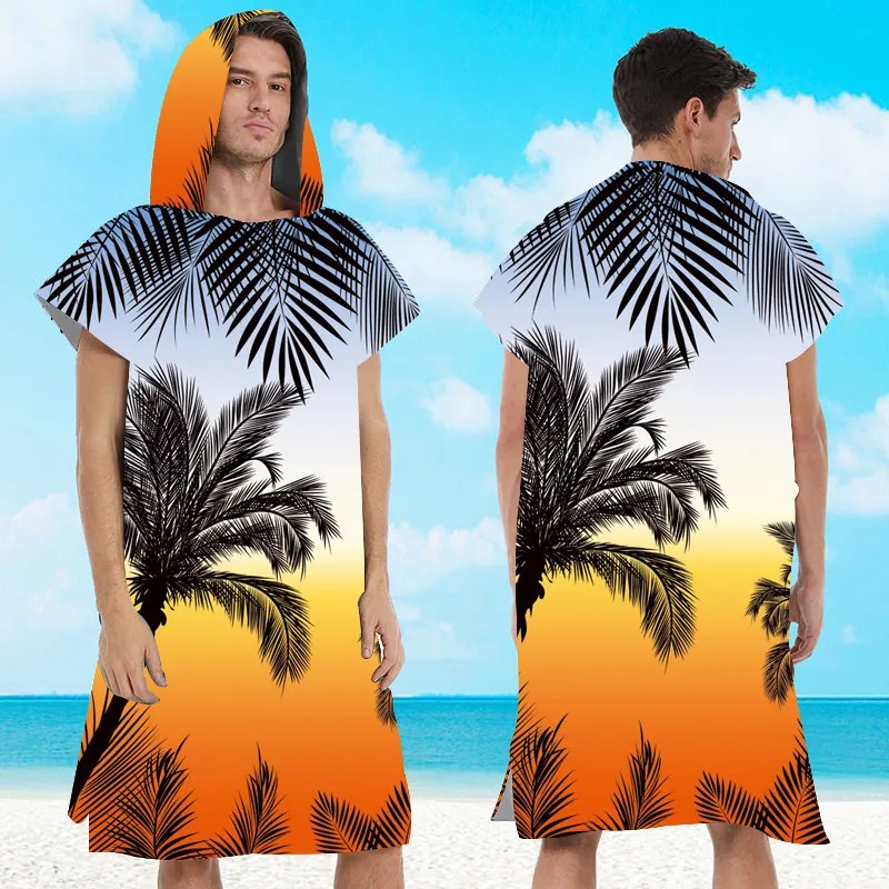Plażowe ponczo PALM BEACH kolorowe 80x145 cm
