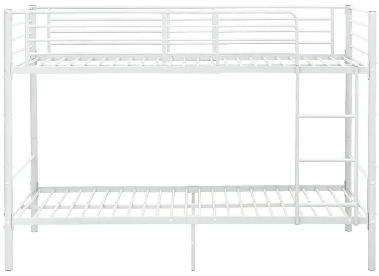 Białe Metalowe Łóżko Piętrowe 90X200 Cm G3-Z12