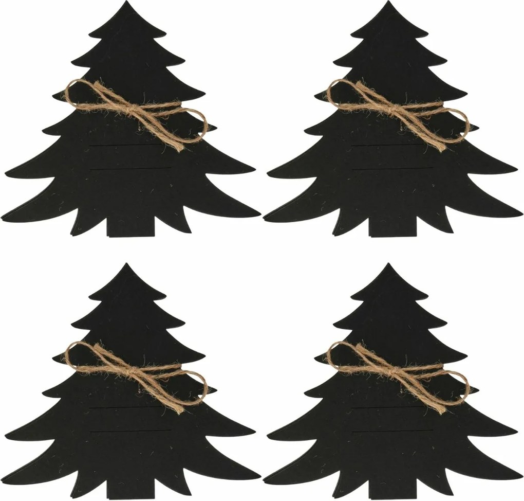 Kieszeń na sztućce X-Mas Tree czarny, zestaw 4 szt.