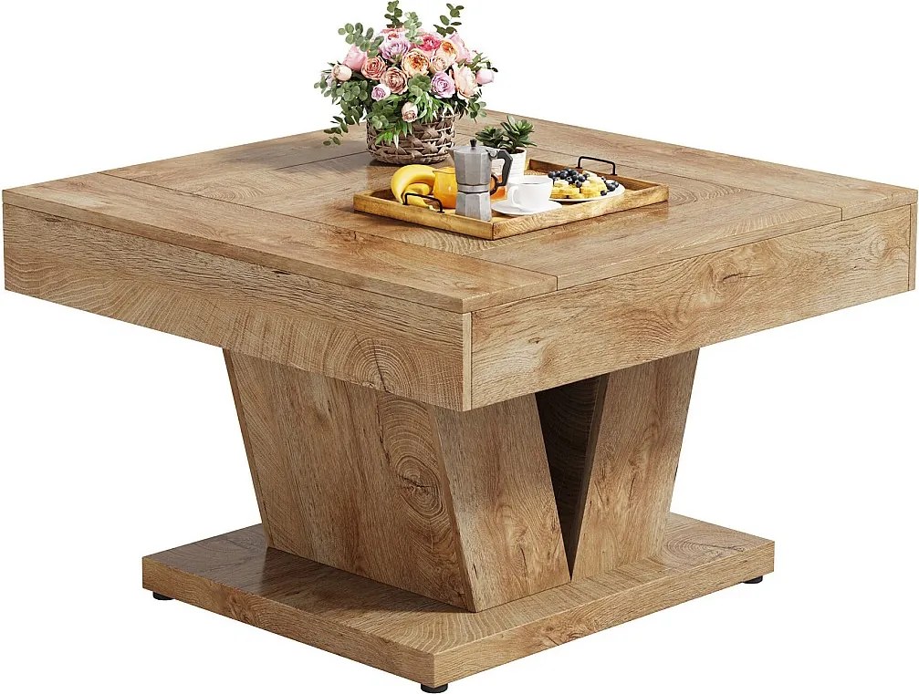 80cm kwadratowy stolik kawowy do salonu