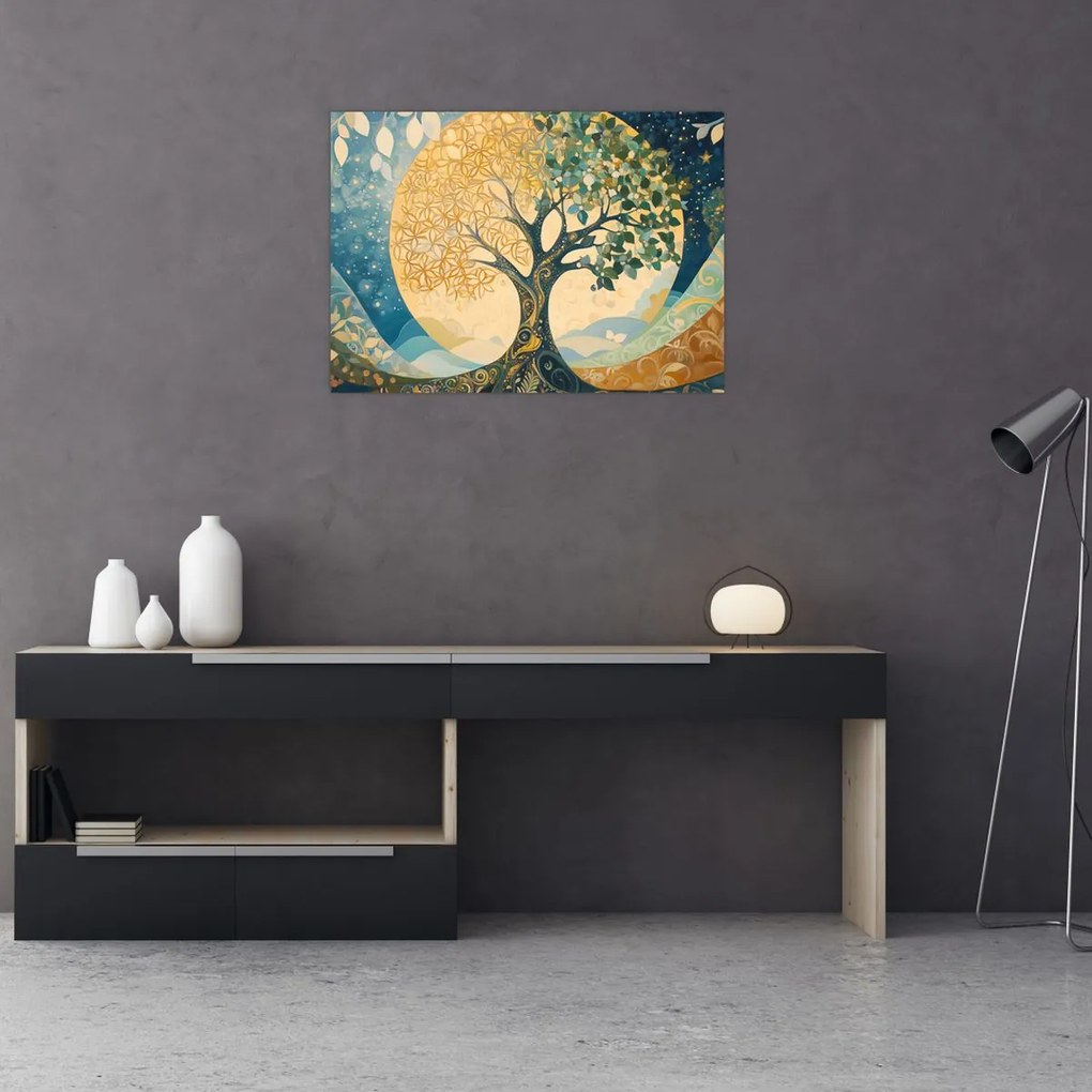 Obraz – Drzewo życia w księżycu (70x50 cm)