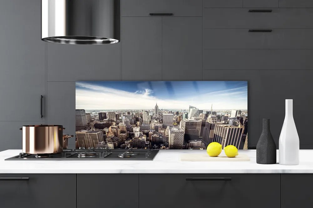 Panel Szklany Panorama Miejskich Drapaczy Chmur