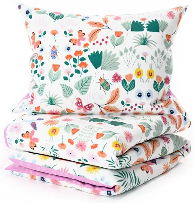 PrzytulneMieszkanie.pl PrzytulneMieszkanie.pl Pościel z kory do łóżeczka Renforcé LUNETTA różowa Rozmiar pościeli: 45 x 65 cm | 90 x 140 cm