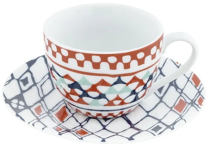 Zestaw 6 porcelanowych filiżanek ze spodkami Villa Altachiara Goji