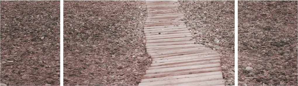 Obraz - Plaża żwirowa (170x50 cm)
