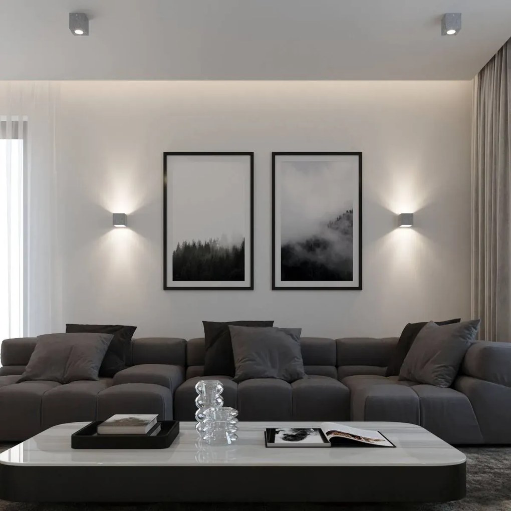 Plafon QUAD betonowy SOLLUX LIGHTING