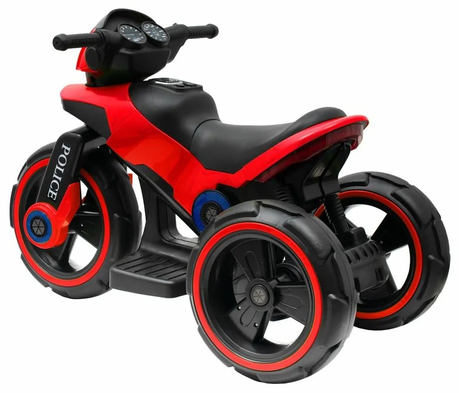 Baby Mix Elektryczny motocykl dla dzieci Policeczerwony, 100 x 50 x 61 cm