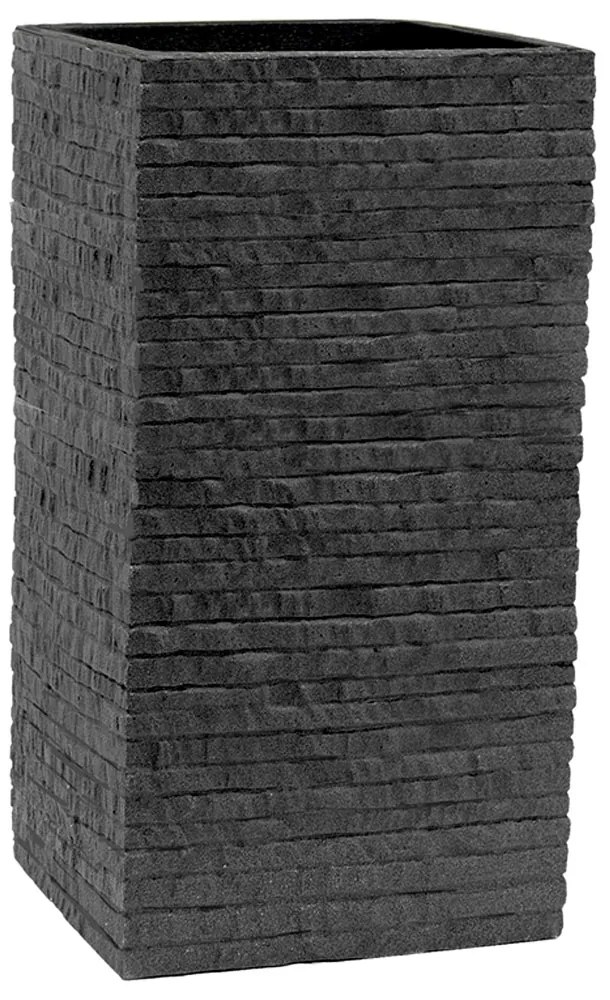Donica ogrodowa kwadratowa 27 x 27 cm Kubus ceglana antracytowa PATIO