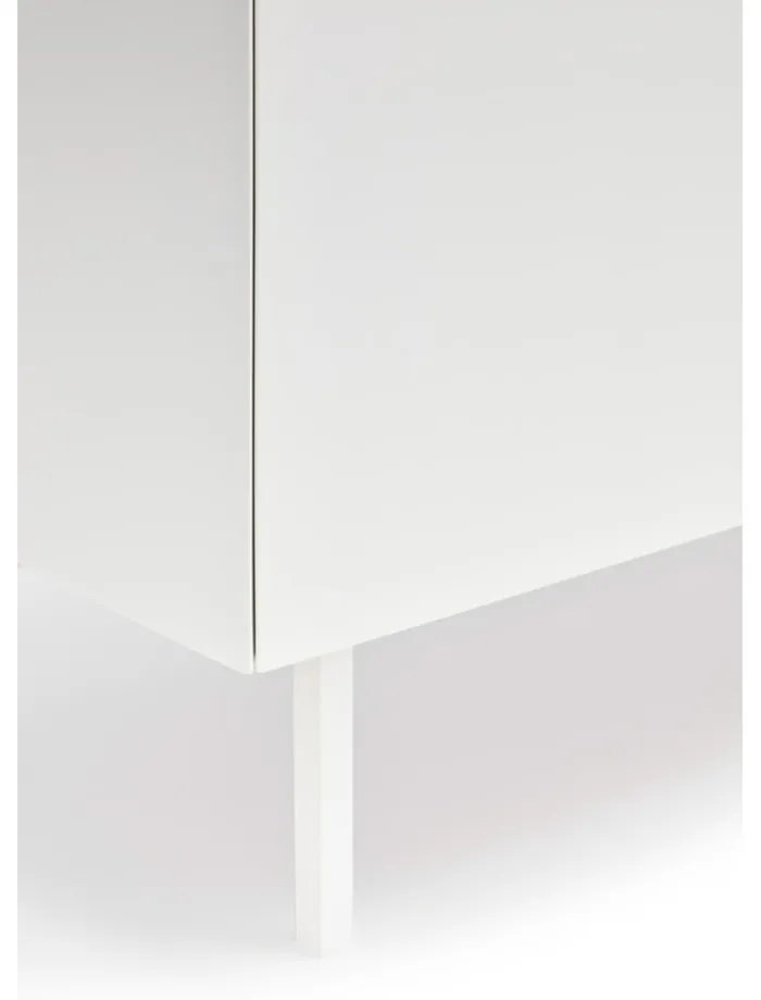 Biała wysoka komoda w dekorze dębu 95x120 cm Arista – Teulat
