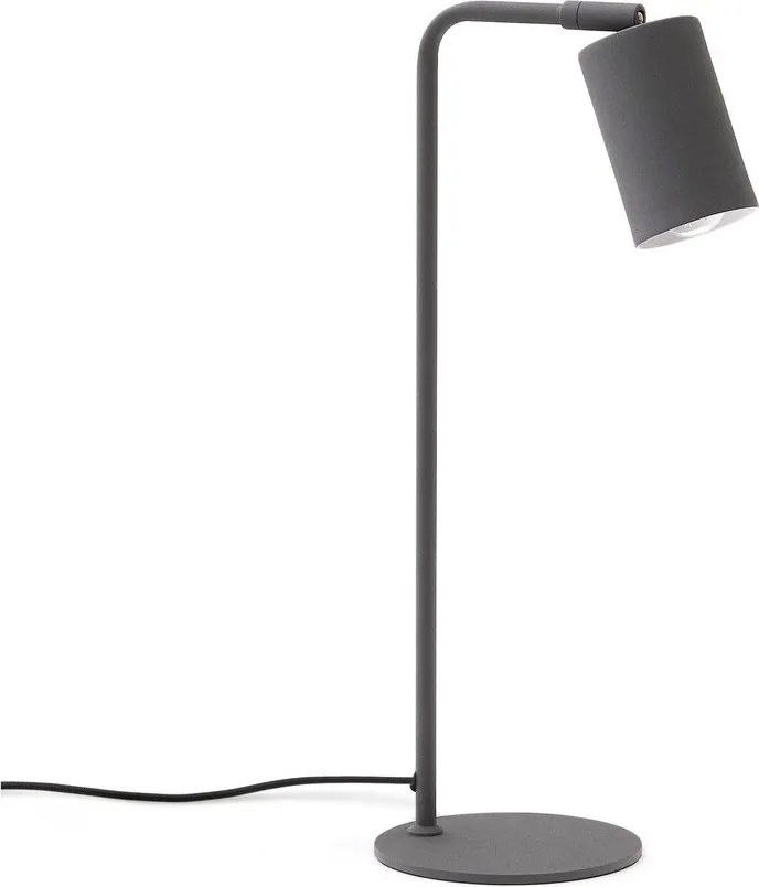 Czarna metalowa lampa stołowa (wysokość 49 cm) Manie – Kave Home