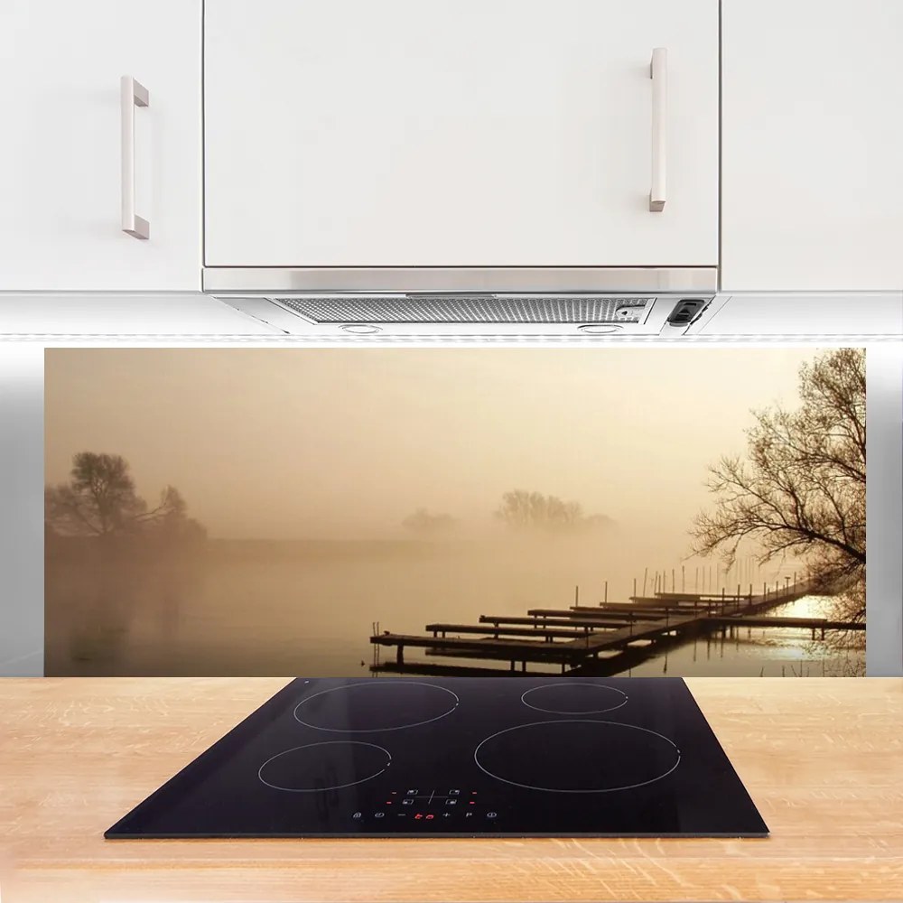 Panel nad blat kuchenny Most Wyłaniający Się Z Mgły