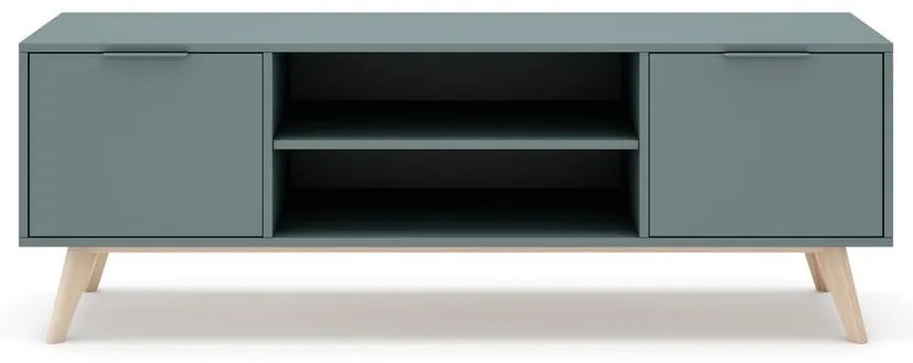 Szarozielona szafka pod TV 140x53x40 cm Pisco – Marckeric